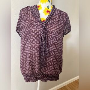 Apt 9 Purple Patterned Top